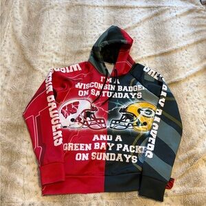 Wisconsin Badgers and Green Bay Packers Hoodie